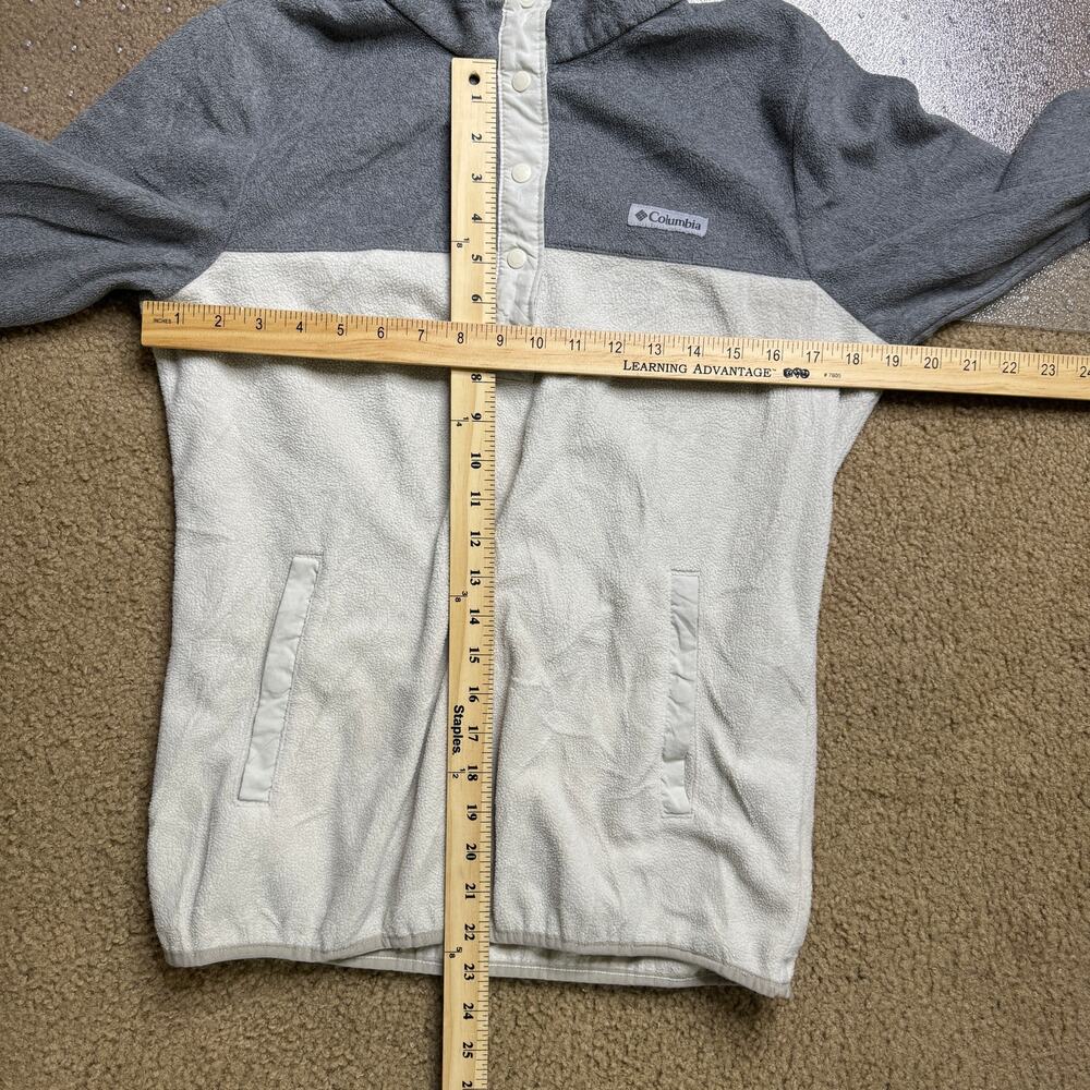 COLUMBIA HEATHER GRAY M MEDIUM JACKET PULLOVER SHERPA STYLE WINTER - Picture 5 of 6